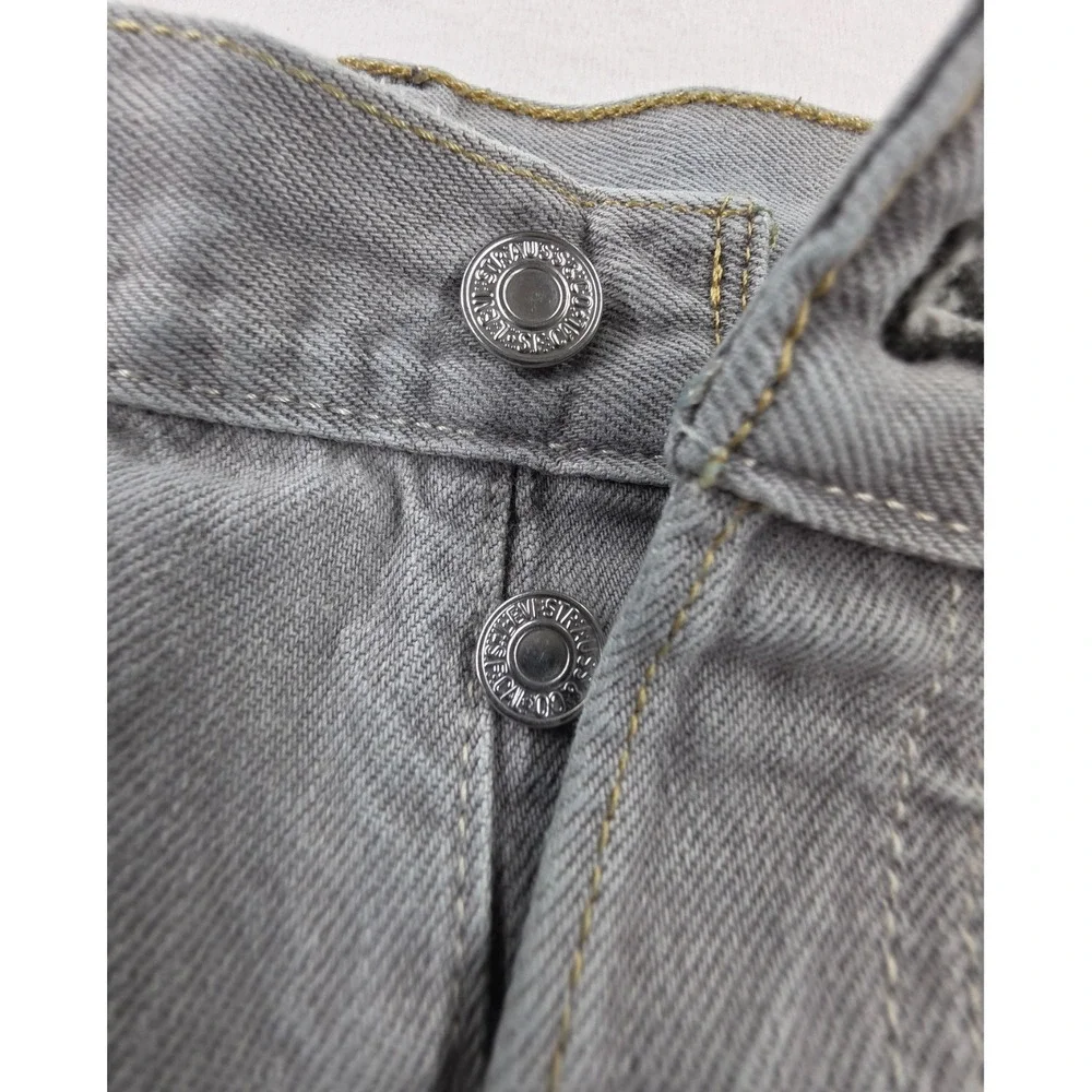Levis 501 Mens Jeans 2012 Button fly Light Blue 42x36 Distressed Faded